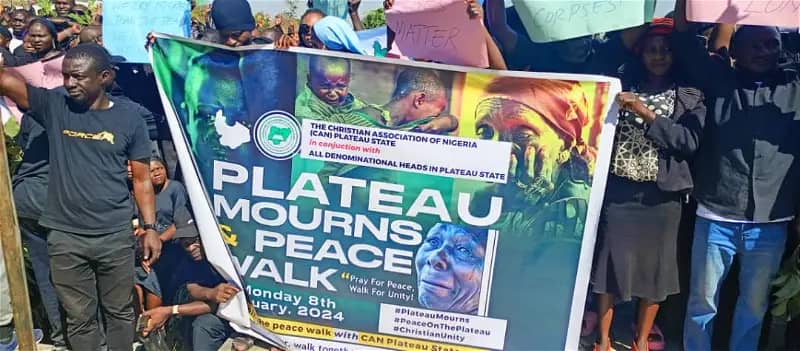 Christian Leaders Lead Protest Over Plateau killings 