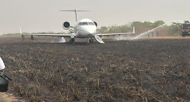 Private Jet With 10 VIPs Onboard Crash-Lands In Ibadan