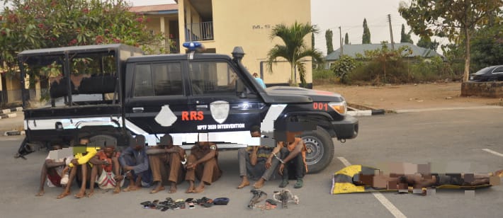 Two Vigilante Officers, Six Other Suspects Paraded Over Ekiti Pupils’ Kidnap