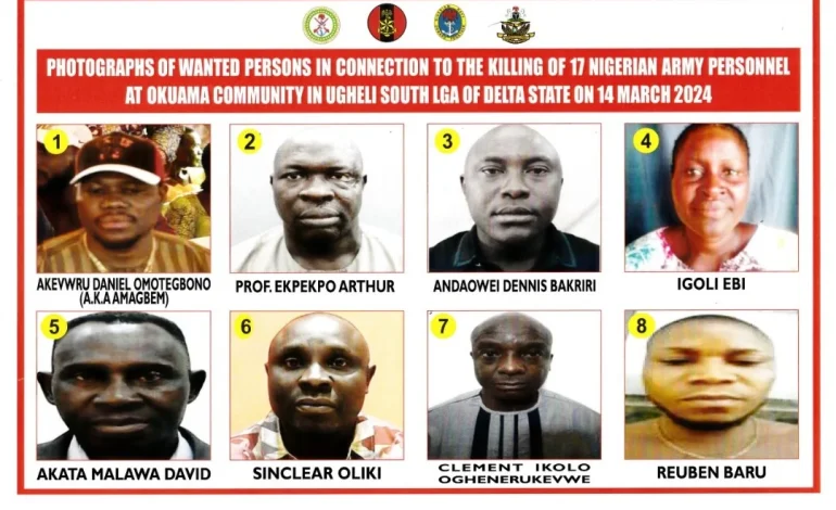 Professor, Woman, Six Others Declared Wanted Over Soldiers’ Killing In Delta