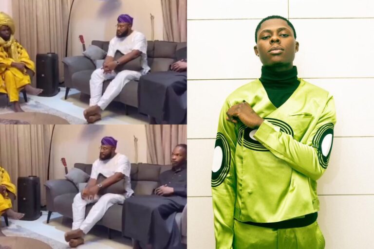 Reactions As Islamic Cleric Visits Naira Marley, Sam Larry, ‘Forces’ Them To Say ‘Amen’ As He Prays Against Mohbad’s Killers (Video)