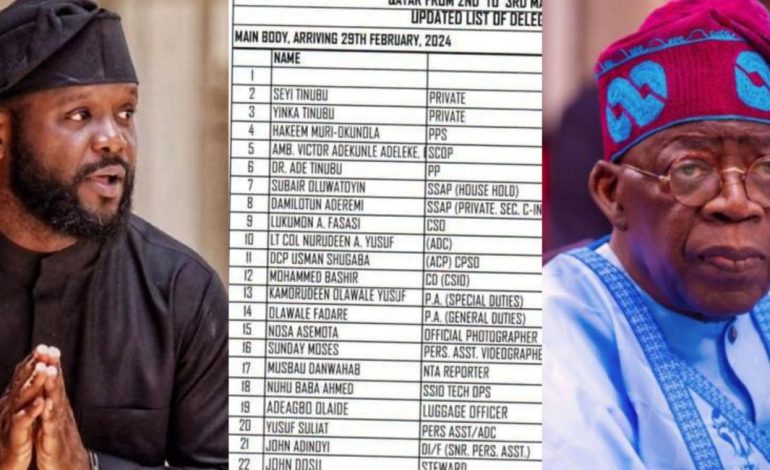 “In What Capacity”, Reactions Trails Tinubu’s Sons Inclusion Among Presidential Delegates To Qatar
