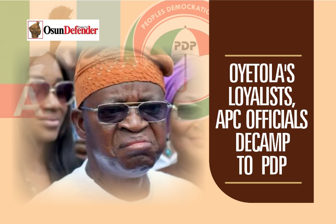 Oyetola’s Loyalists, APC Officials Decamp To PDP In Ilesa 