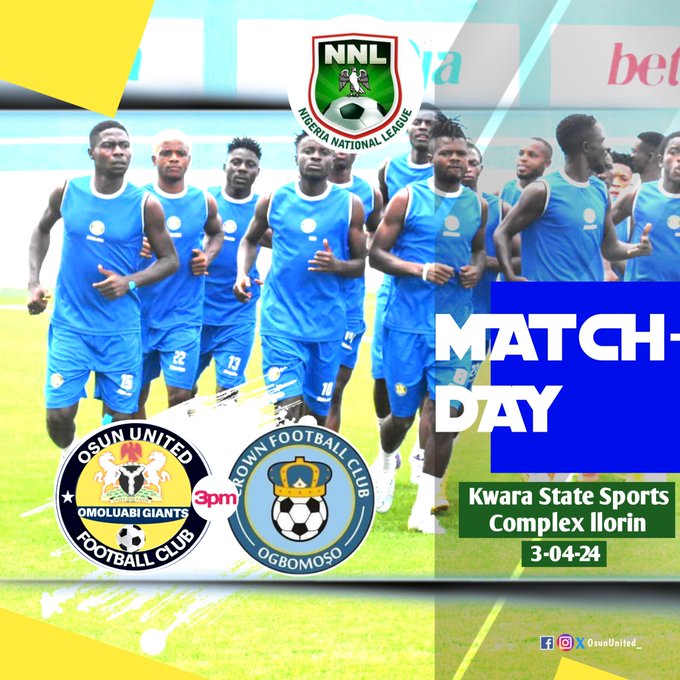 Fans Barred From Osun United, Crown FC NNL Match Day 16 Tie