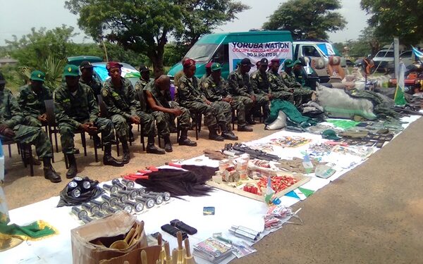 Oyo Police Parade Arrested Yoruba Nation Agitators