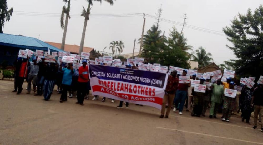 Protest Rocks Kaduna As Christians Demand Rescue Of Leah Sharibu, Chibok Girls