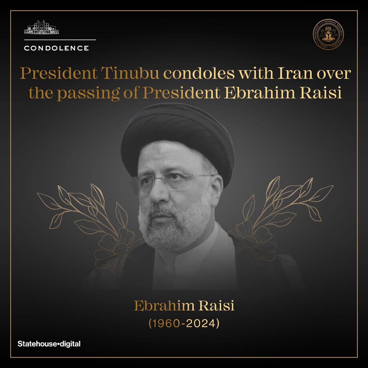 Tinubu Condoles With Iran Over President Raisi’s Death