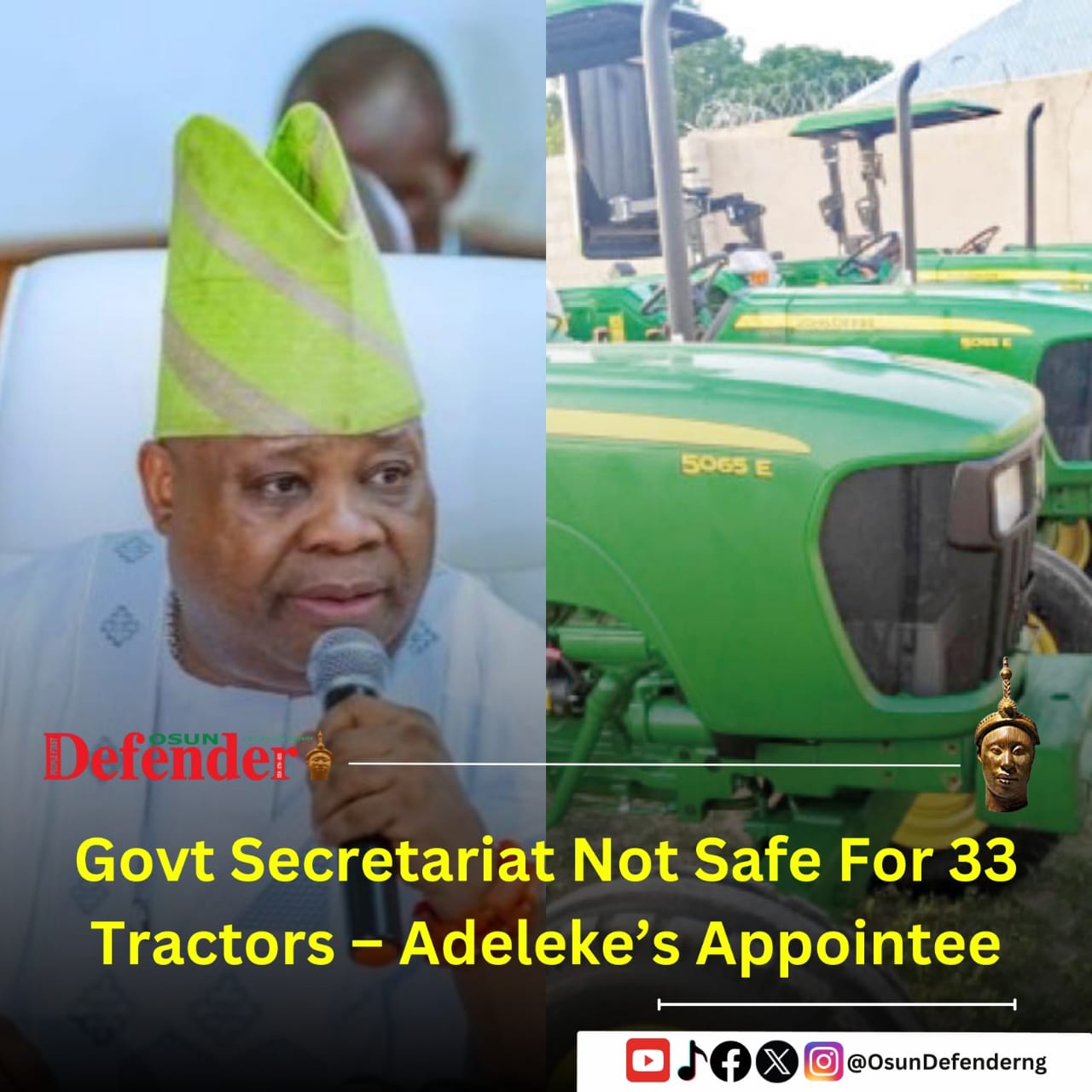 govt-secretariat-not-safe-for-33-tractors-adeleke-s-appointee